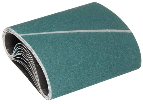 Kozelo 10 Bandas De Lija 11-7/8 X 29-1/2 Pulgadas 80 Grit Corindón De Circonia Para Lijadora De Banda Metal Madera Eliminación De Óxido Y Soldadura