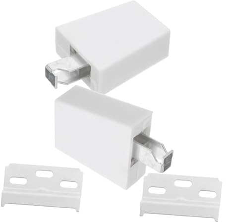 POPETPOP 2 Piezas Bisagras Ocultas para Puertas de Armario Conectores de Montaje Superficial Resistentes para Cocina Instalación Compatibles con Varios y Estilos de Muebles de Blancas