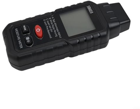 Misuratore di umidità digitale per legno e materiali da costruzione 0 99 9% gamma con quattro modalità e funzione di blocco Ampio display a batteria per misurazione di precisione