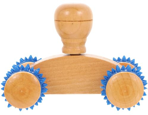 VILLCASE Holz Massageroller 3 Stück Fuß und Wadenmassagegerät Handmassagegerät für Beine Nacken Zur Muskelentspannung und Durchblutungsförderung