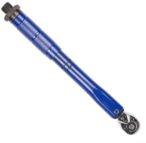 Clé dynamométrique réglable 6,35 mm 5-25 Nm carré Drive réversible pour outils de réparation de voiture et vélo, poignée en métal de 280 mm avec fonction préréglée