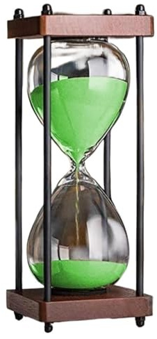 Grande timer a clessidra da 60 minuti, a sabbia in metallo, orologio a per Cucina(Green)
