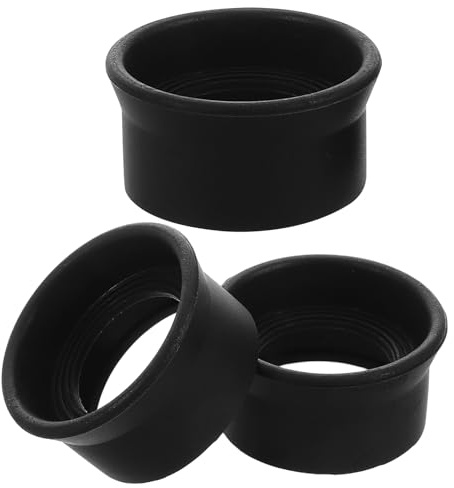 COHEALI 3 Pièces Capuchon en Caoutchouc Noir pour Oculaire de Microscope et Jumelles, Protection Oculaire Confortable et Installation Facile pour Usage en Classe et Astronomie