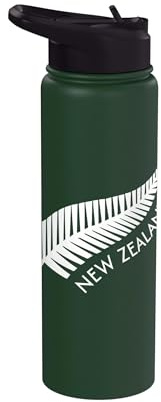 New Zealand Fern Proud Kiwi NZ New Zealander Stainless Steel Insulated Water Bottle