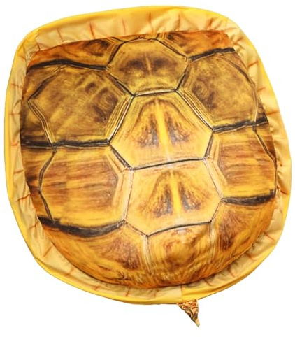 HOMEXYLYL Turtle Shell Wearable Plush Pillow, Giant Tortoise Cushion, Novelty Toy for Adults, Cosplay Costume Creative Gift(Yellow)