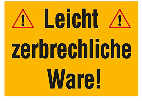 Verpackungskennzeichen Leicht zerbrechliche Ware! 210 x 148 mm 500 Stück Haftpapier Paketaufkleber Versandaufkleber Aufkleber