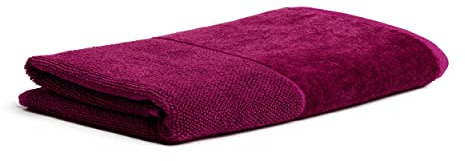 Möve Bamboo Luxe Duschtuch 80 x 150 cm aus 60% Baumwolle / 40% Viskose aus Bambus-Zellstoff, Berry