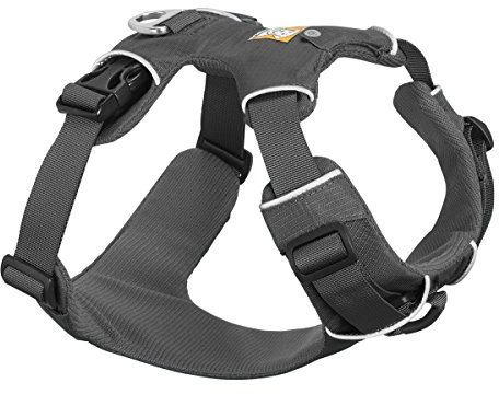 RUFFWEAR Front Range Hundegeschirr, Reflektierendes Gepolstertes Zerrfreies Hundegeschirr, Zwielichtgrau, S