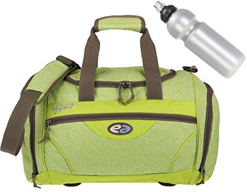 YZEA Sporttasche Jungen Mädchen Sports 52 cm, 26 Liter mit Schuhfach, Naßfach Freizeittasche Tasche Damen für Frauen Kinder Herren Reisetasche Auswahl + Trinkflasche (Frog (grün))