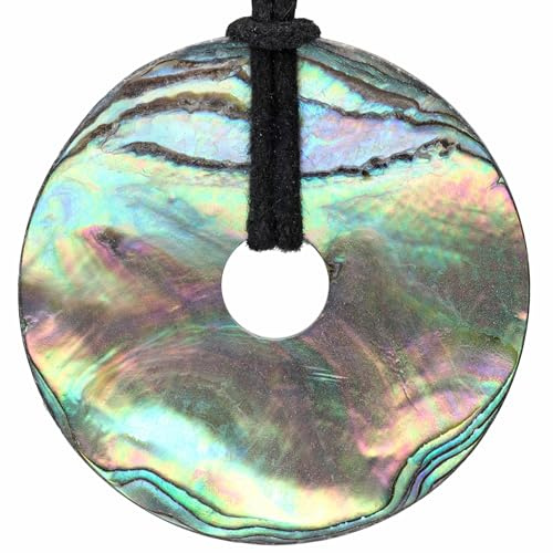 Livskälla Plus Abalone Donut | Ø 40 mm ädelsten hänge, Snäckskal, Snäckskal