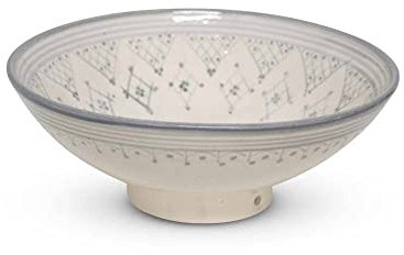 Plat marocain Gris Zerbia Ø 25 x 10cm
