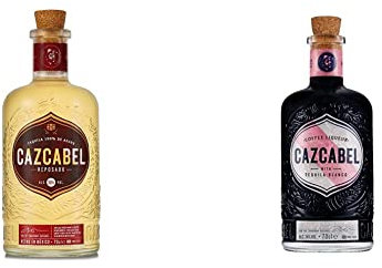 Cazcabel Reposado Tequila - 100% Agave Tequila - Award Winning - 70cl & Cazcabel Coffee Liqueur with Tequila, 70 cl