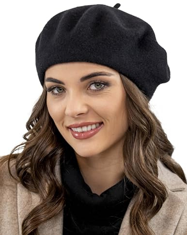 VIVISENCE Winter Baskenmütze Aus Wolle Für Damen Herbst Barette Warm Und Gemütlich Klassischer Schnitt Elegante Perfekte Für Herbst Und Wintertage Modell 7073
