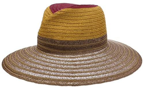 Mayser Tricolour Hanfhut Sonnenhut Schlapphut Strohhut Damenhut Damen - Made in The EU Sommer Frühling-Sommer - One Size braun