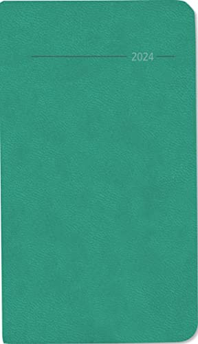 Taschenkalender Tucson türkis 2024 - Büro-Kalender 9x15,6 cm - 1 Woche 2 Seiten - 128 Seiten - mit weichem Tucson-Einband - Alpha Edition