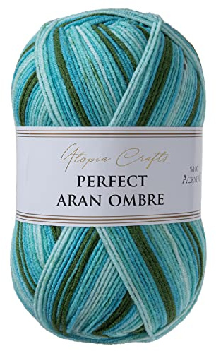 Utopia Crafts Aran Ombre flerfärgad stickning och virkgarn, 300 g - 600 m (003)