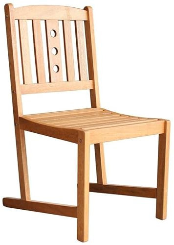 PROREGAL Holzstuhl Mirza PERMIUM | HxBxT 95x46x58 cm | Außen- & und Innenbereich | Holz | Gartenstuhl, Balkonstuhl, Gartenmöbel, Garten, Gartentisch, Balkonstuhl