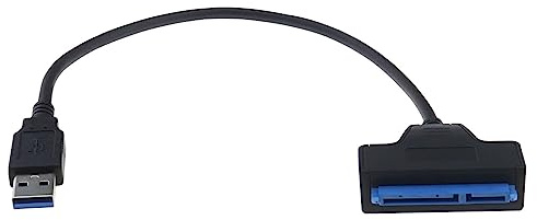 eMagTech USB 3.0 auf 7+15 22polig Slimline SATA Adapter Kabel 2,5 Zoll SSD HDD Festplattenadapter Konverter Plug and Play für Laptop PC DVD Player
