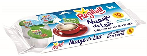 REGILAIT - Nube De Leche Condensada Leche Entera Sin Endulzar 75g - Cuatro Artículos
