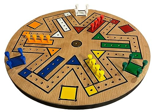 Bexdug Wooden Game Board Game,Wooden Board Game Fast Track Board Games | Large Original Marble Board Game, Fun And Exciting Family Game For Kids, Teens And Adults