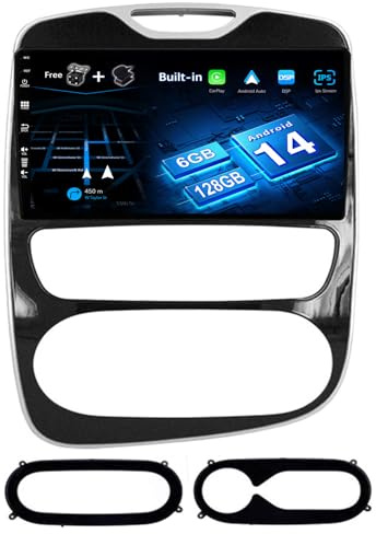 BXLIYER Android 15 - [8-Core, 6G+128G] - IPS Autoradio pour Renault Clio (2013-2019) - sans Fil Carplay + Android Auto - LED Caméra + MIC - 2 Din 10.1 Pouce - DSP Dab Volant WLAN 360-Caméra Fast-Boot