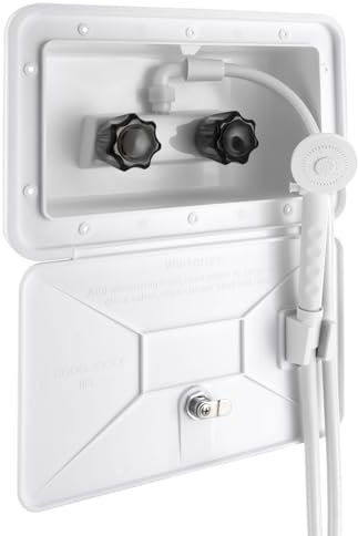 biniliubi Cabine Douche Kit Camping ExtéRieur Douche Camping Plein Air Portable Transport Camping-Car Camping Jardin Voyages Douche Camping Douchette TempéRature Survie RandonnéE Plage