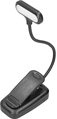 Pssopp LED-Augenschutzleuchte zum Lesen am Nachttisch, zum Anklemmen, tragbar und vielseitig, geeignet für Camping, Notenständer und Computertastatur, ABS-Material, Weiß, 1 Lampe