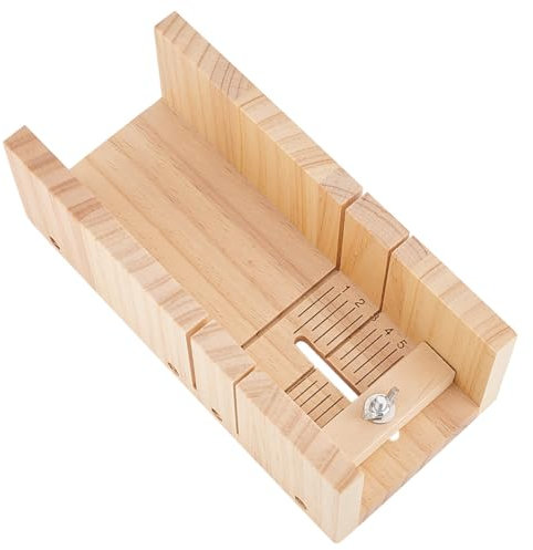 PH PandaHall Boîte de Découpe de Savon en Bois Coupe-Pain de Savon Outil de Coupe de Savon en Bois Réglable pour la Fabrication de Savon Fait à la Main, Bougies 1 pièce, 25x11.5x8.5cm