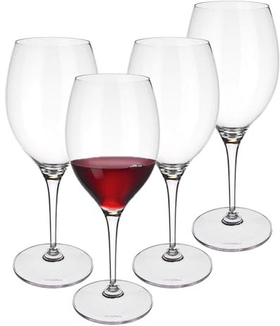 Villeroy & Boch – Maxima copas de Burdeos, set de copas de vino tinto, set de 4 piezas, 4 copas para vino tinto, Aperol Spritz y cócteles, copa de vino tinto, vidrio de cristal, apto para lavavajillas