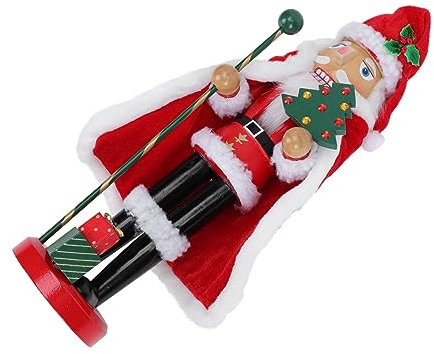 Cabilock Figurine de Noël Bois de Casse-Noisette Poupée de Noël Décoration de Bureau