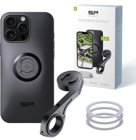 SP CONNECT Roadbike-paket kompatibel med iPhone 16 Pro Max |SPC+| mobiltelefonhållare för landsvägscykel | cykelmobilhållare Gadget