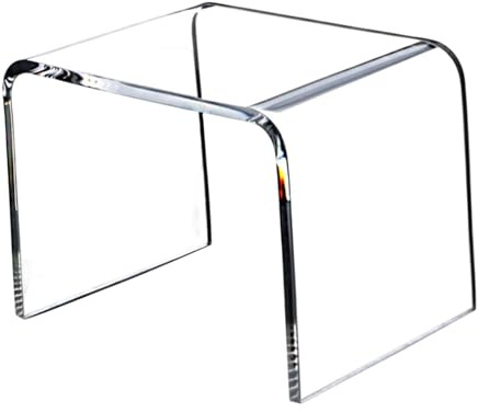 F Fityle Acryl-Beistelltisch, klarer Beistelltisch, Tritthocker, Kleiner Beistelltisch, Acrylhocker, Tritthocker, Heimdekoration, Acryl-Beistelltisch, Transparent