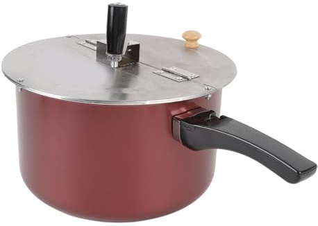 Popcorn-popper, rostfritt stål popcornmaskin med handvev, popcornkruka i rostfritt stål för gasspis induktionsspis, manuell handhållen popcornstillverkare