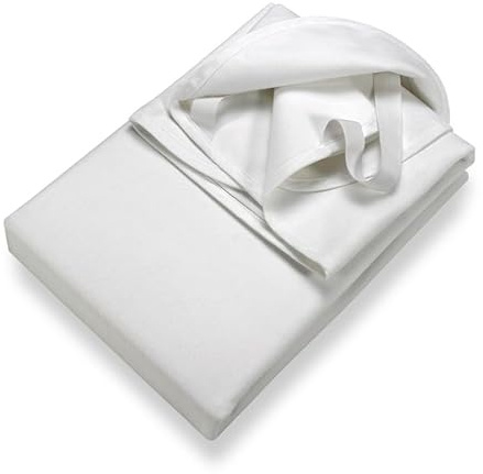 SETEX Wasserdichter Molton Matratzenschutz, 2-lagig, 140 x 220 cm, Matratzenschoner aus 100% Baumwolle, Eckgummis, Weiß