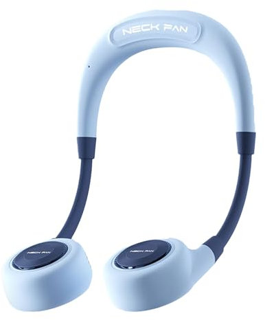 Ventilatore da collo, dispositivo di raffreddamento indossabile, flusso d'aria senza lama USB, design regolabile per viaggi, spiaggia, campeggio, avventure all'aperto, uso quotidiano in ABS
