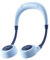 Ventilatore da collo, dispositivo di raffreddamento indossabile, flusso d'aria senza lama USB, design regolabile per viaggi, spiaggia, campeggio, avventure all'aperto, uso quotidiano in ABS