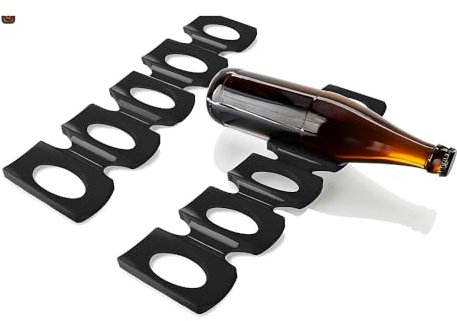 pclapora 2 Pezzi Porta Bottiglie da Frigo, Silicone Portabottiglie da Frigorifero, Impilabile Portabottiglie Frigorifero in Silicone, per Conservare Birra, Acqua Minerale, Bevande in Scatola