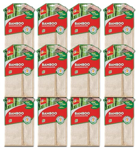 SUPERFIVE, Bamboo, Panno Sgrassatore in Microfibra di Bambù Naturale, Ecologico e Lavabile (12)