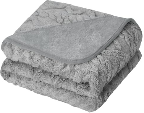 Omtofo Couverture Chien 100x75cm, Tissu Flannel Imperméable, Moelleux et Chaud Couverture pour Chien, pour Chien Moyen et Grand, Lavable en Machine, Protection Canapé, Réversible (Gris)