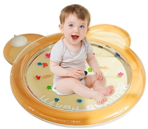 Alfombrilla De Agua para Bebé | Cojín Sensorial de Agua con Animales de Dibujos Animados | Centro De Actividades Interactivas con Alfombrilla Sensorial para Guardería Y Habitación Infantil