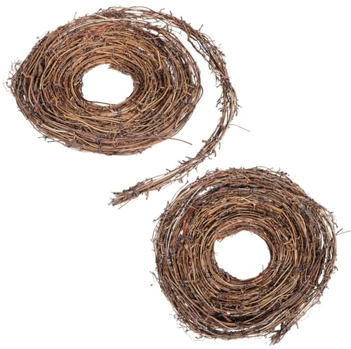 Chewtoyo Lot de 2 brindilles de vigne naturelles de 4,6 m pour décoration de mariage, maison et vacances