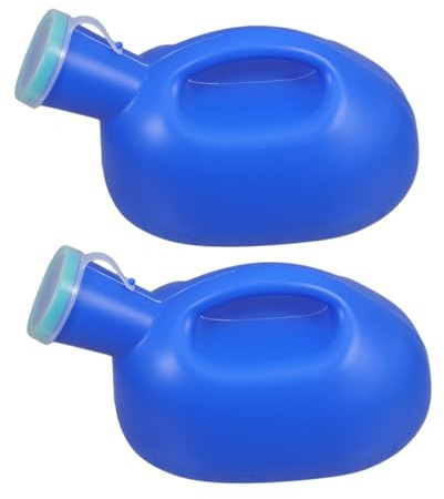 Beavorty 2pezzi Bottiglia Portatile per Urina da Uomo Coperchio Vite Camera Anti-goccia Orinatoio da Viaggio per Uomini Design per Uso Notturno e Sicuro per Anziani