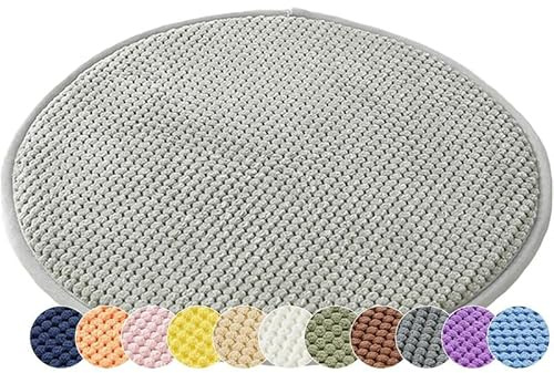 Round Chair Cushions 30x30cm (2-Pack) Non-Slip Corded Seat Cushions Soft Upholstered Pads for Home Garden Office - Comfortable and Stylish Seating Solution