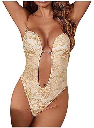 Uwdiohq Body Reductor Mujer Tanga Sexy Fajas para Tallas Grandes Sin Espalda Sujetador Incorporado Shaper Costuras con Abierta Faja Uctora Hombre Adelgazante Encaje Leotardos Bodis Vestir De
