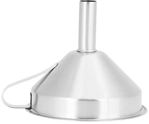 KIMISS Imbuto in Metallo Premium Multiuso per il Riempimento di Olio, Birra, caffè, Acqua, Imbuto per Liquidi, Utensile da con Filtro Rimovibile (Taglia grande 15 cm)