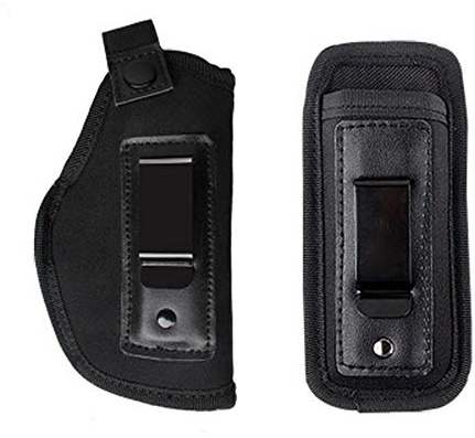 Gexgune Verdeckte Tragepistolenholster-Tasche Universal-Neopren-IWB-Holster mit zusätzlicher Magholster-Tasche für alle Größen Faustfeuerwaffen Jagd