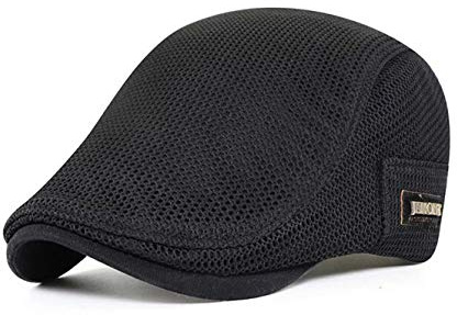 CHENNUO Herren Schirmmütze Sommer Flatcap Schiebermütze mit Sonnenschutz Atmungsaktiv Unisex 5 Farben