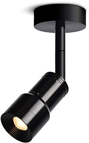 La superficie ha montato faretti LED singolo del fuoco registrabile Lampada da soffitto parete Spotlight Piccolo soffitto tipo Soggiorno Corridoio TV sfondo parete Faretto orientabile 3W [Classe energ