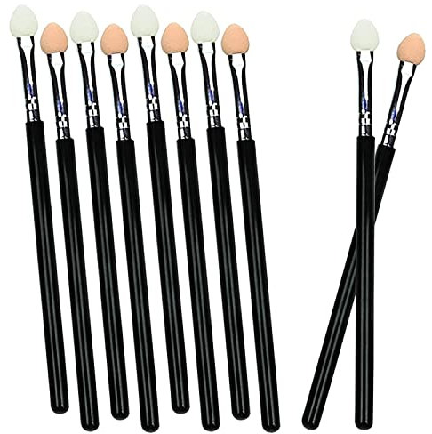 Aplicadores De Sombra De Ojos, 10 Piezas Pinceles De Sombra De Ojos De Esponja Doble Cara, para Maquillaje de Damas y Niñas