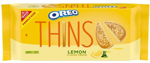 OREO Biscotti sandwich con crema al limone sottile, formato famiglia, 12 once